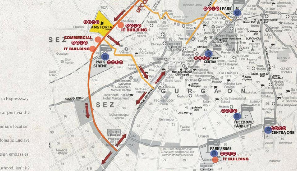 bptp-amstoria-location-map
