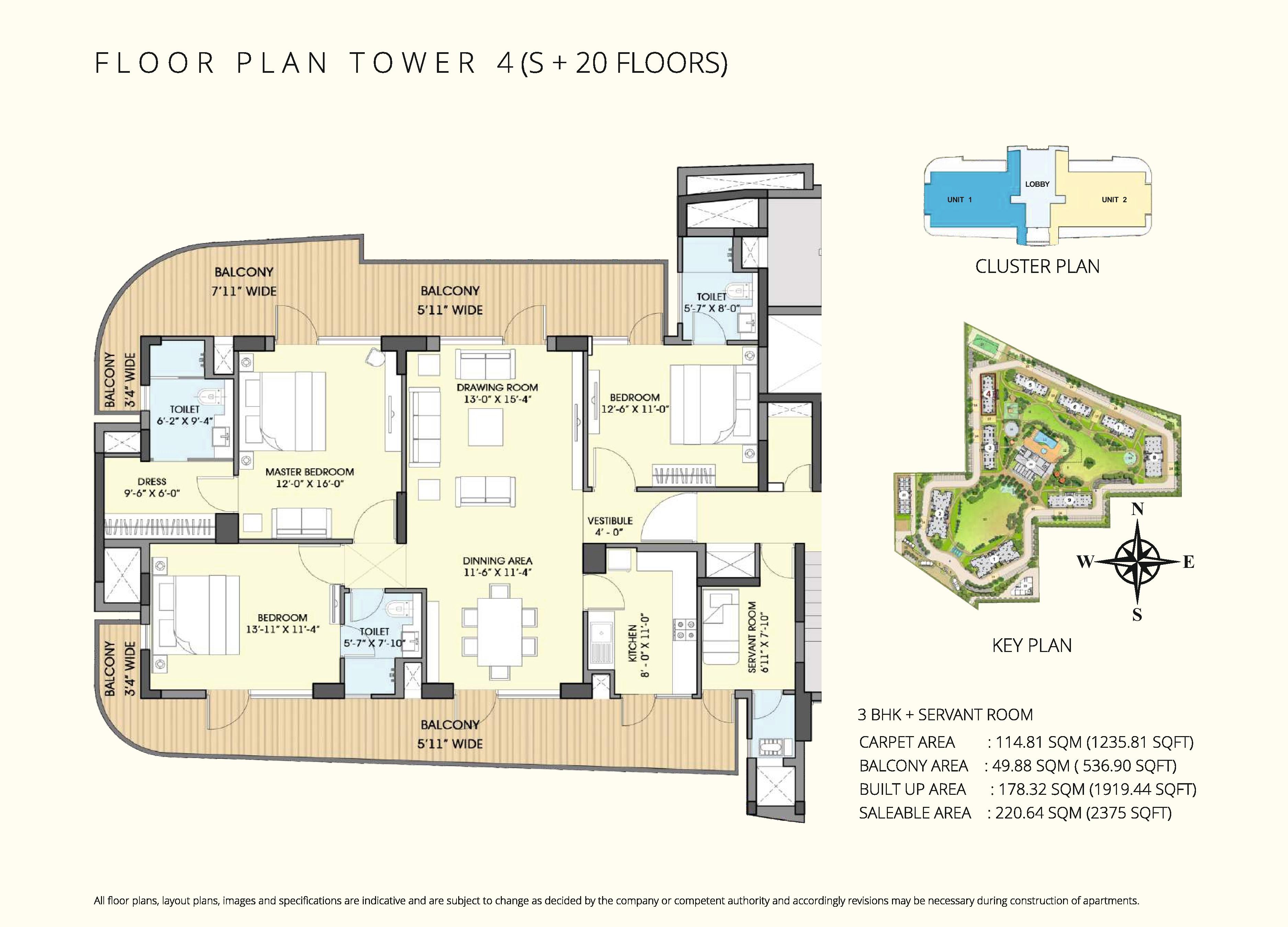 3 BHK - 2375 Sq.Ft.