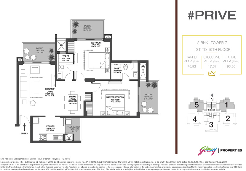 2 BHK - 93.30 Sq.M
