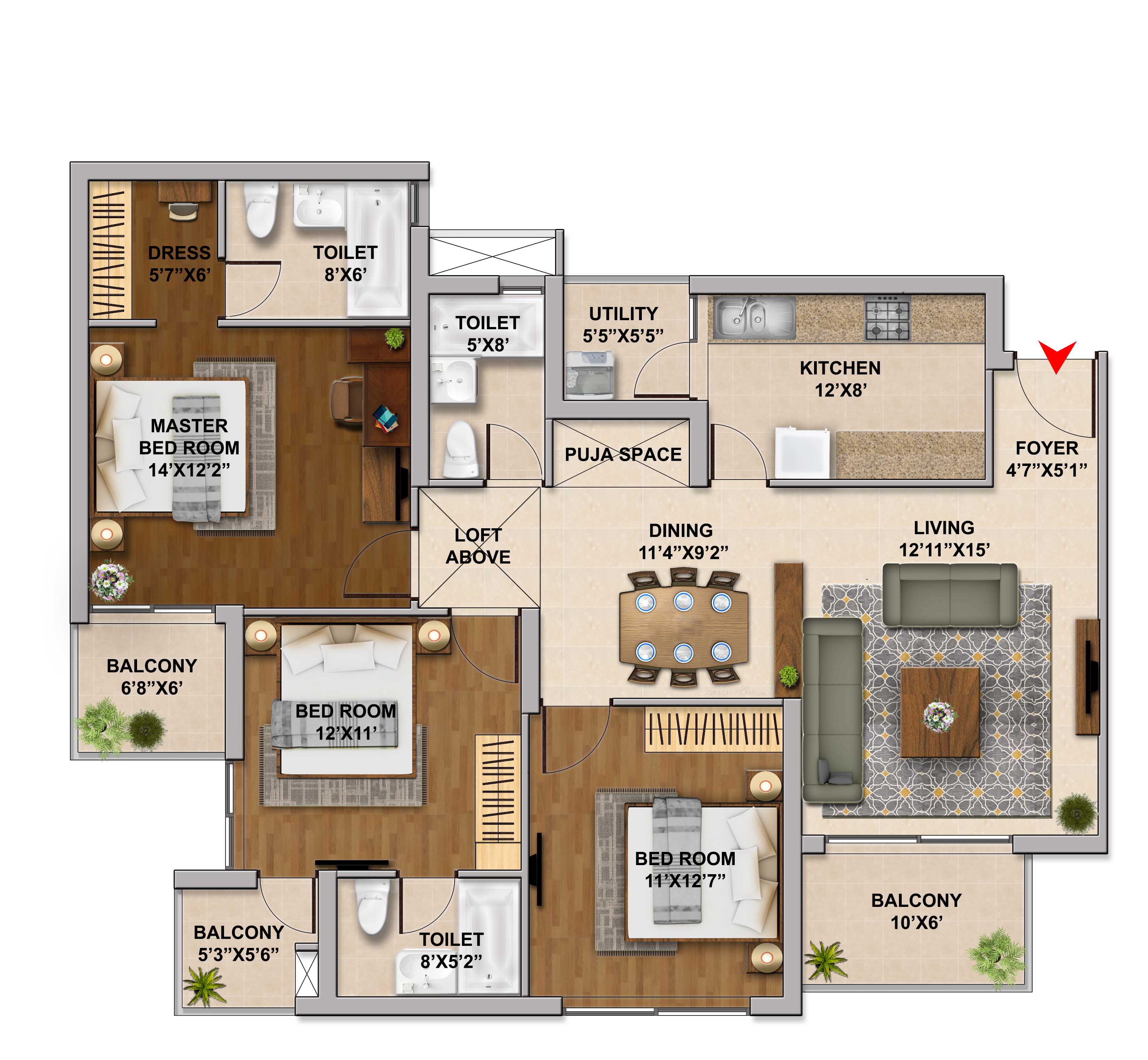 3 BHK (1689 sq.ft.)