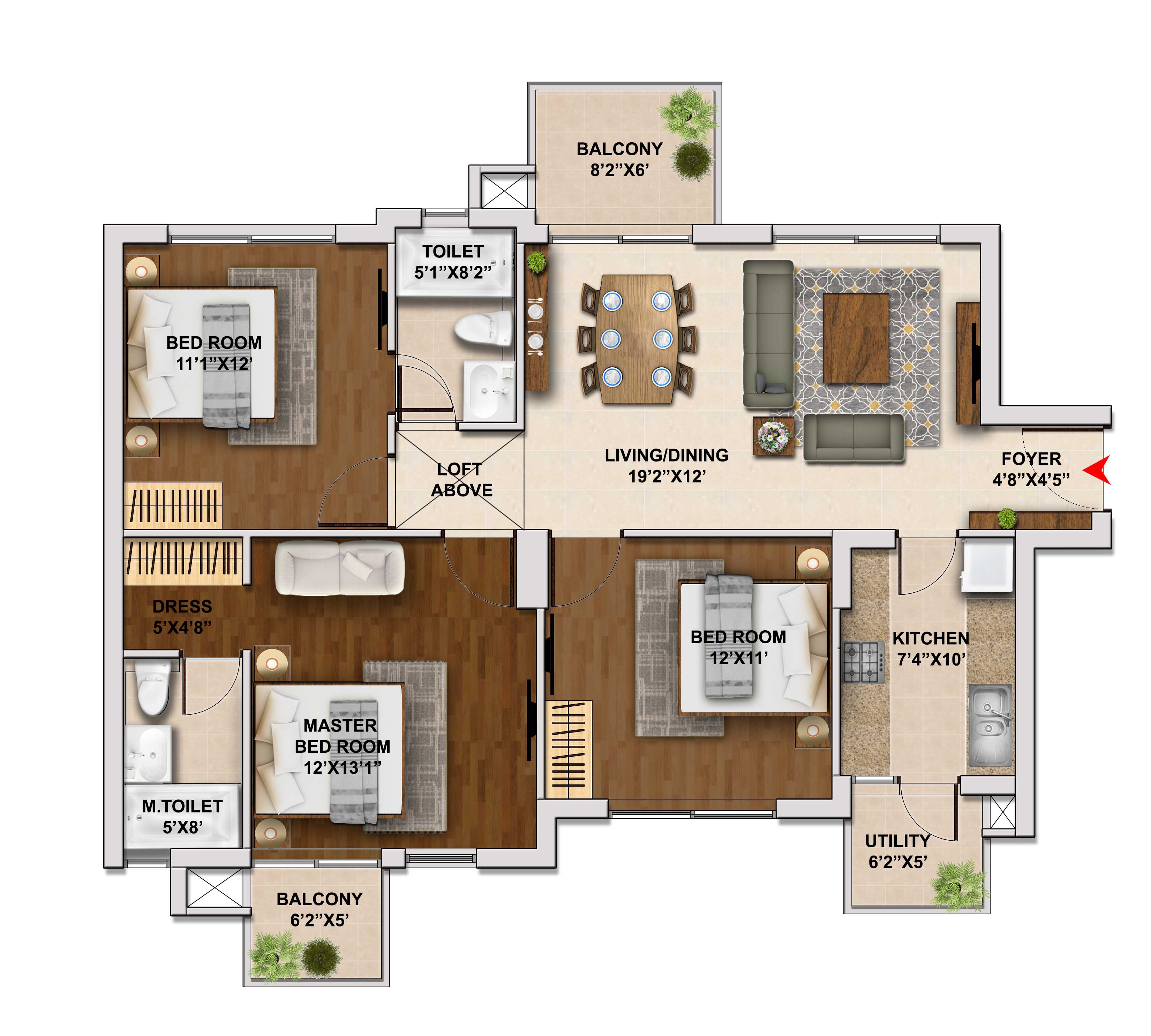 3 BHK (1389 sq.ft.)