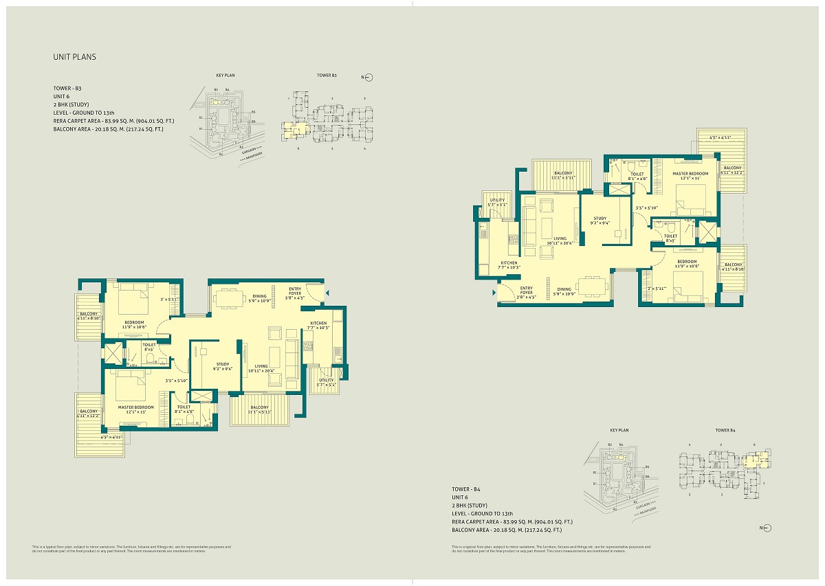 2BHKS-T2-904-Sq-ft.