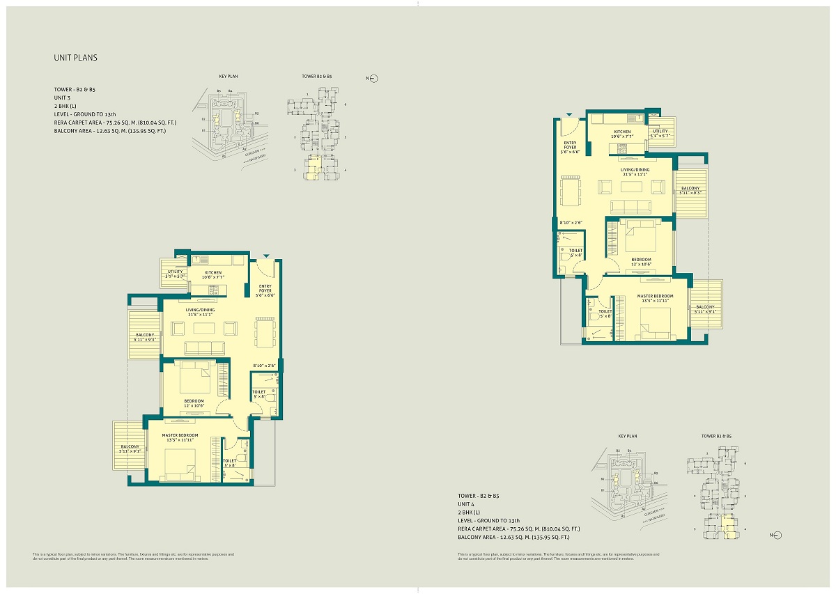 2BHKL-T1-810-Sq-ft.