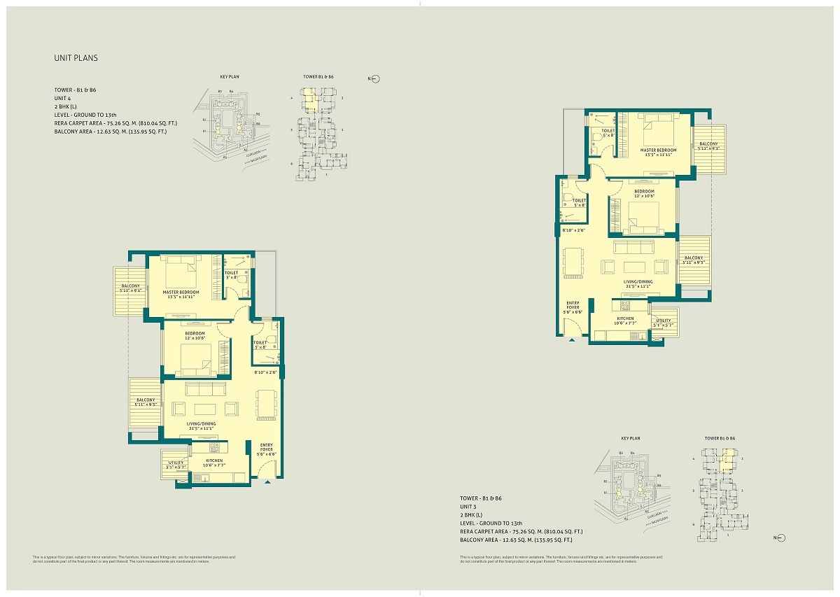2BHKL-T2-810-Sq-ft.