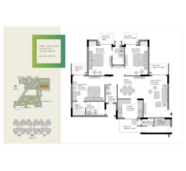 3 Bhk+3T+SQ	(2003 Sqft)