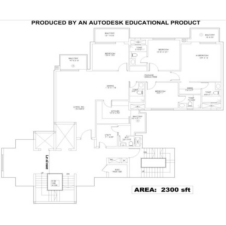4 BHK + SQ (Under Construction) - 2397 & 2428 SQ. FT.